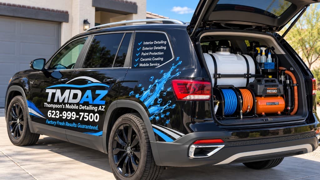 Thompson's Mobile Detailing AZ fully equipped mobile detailing vehicle