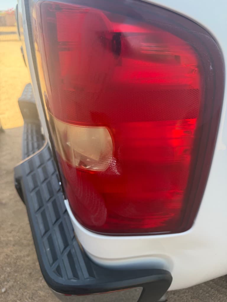 Cloudy taillight lens before restoration